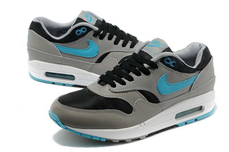 Nike Air Max 1 87 fourrure Chaussures Hommes Noir Gris (1)
